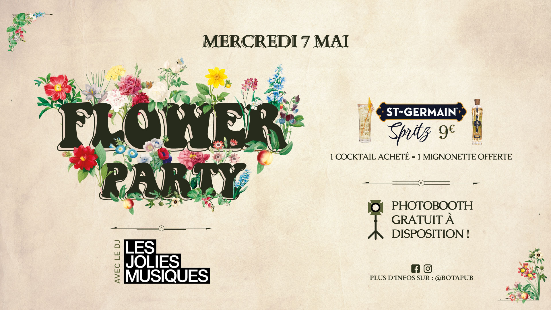 flower party bota pub
