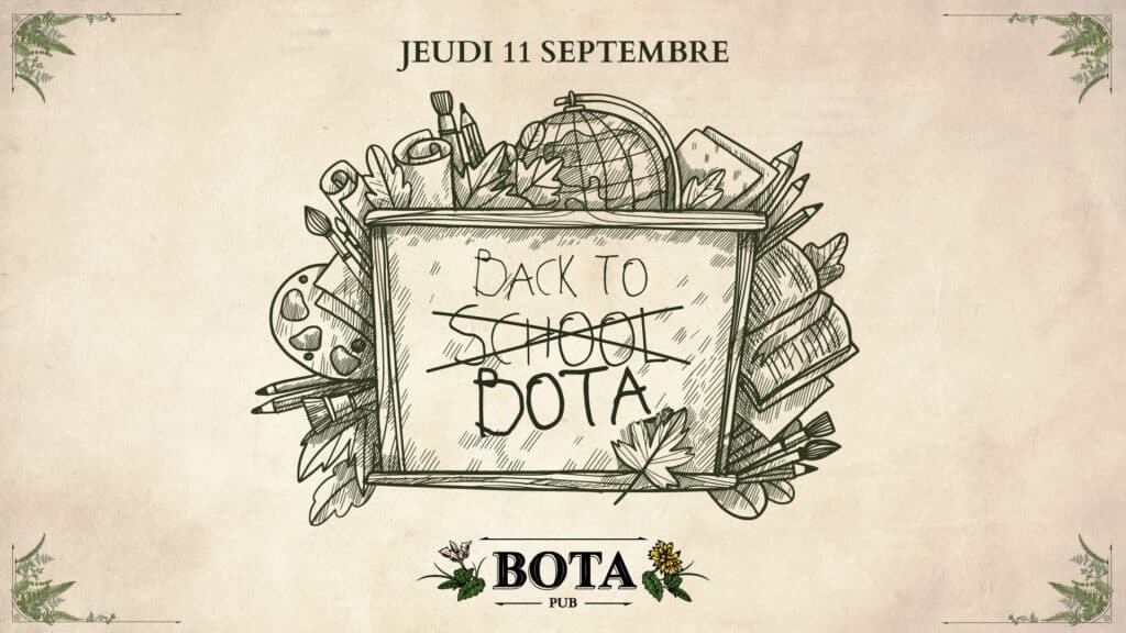 Affiche soirée Back to Bota