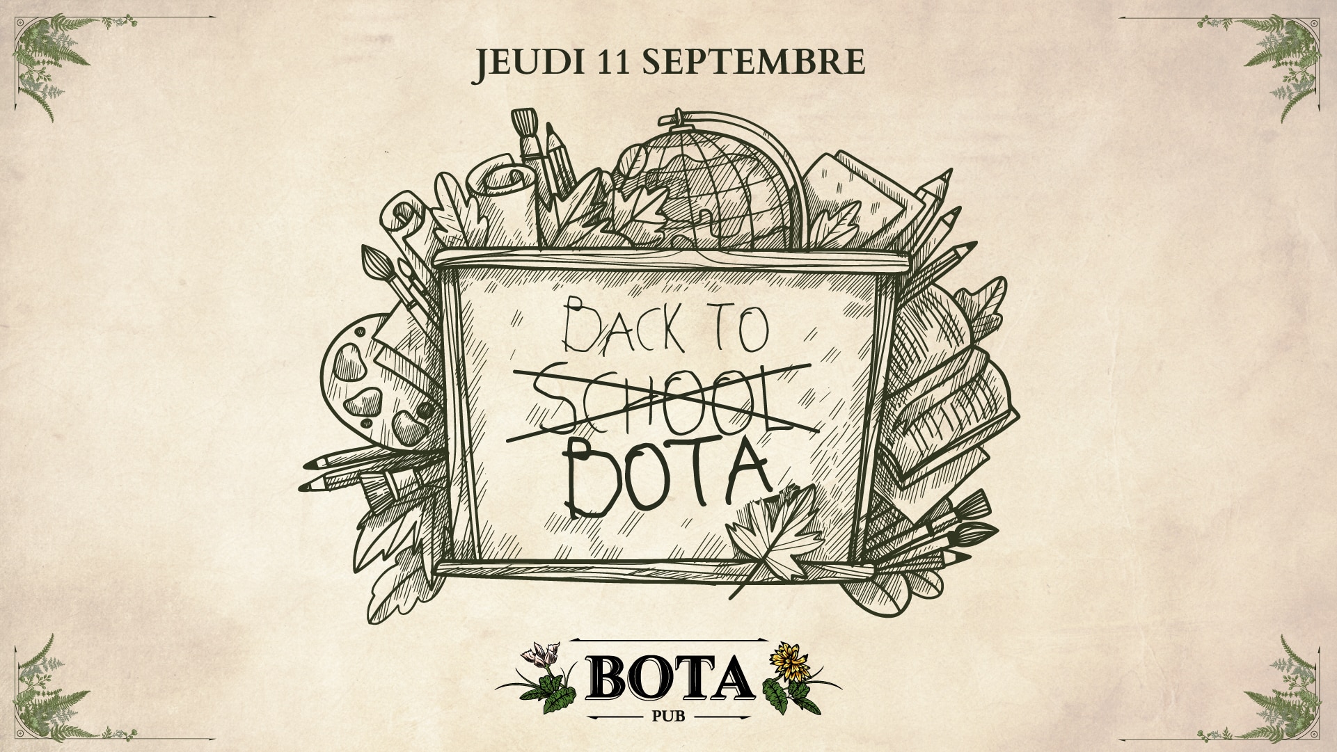 Affiche soirée Back to Bota