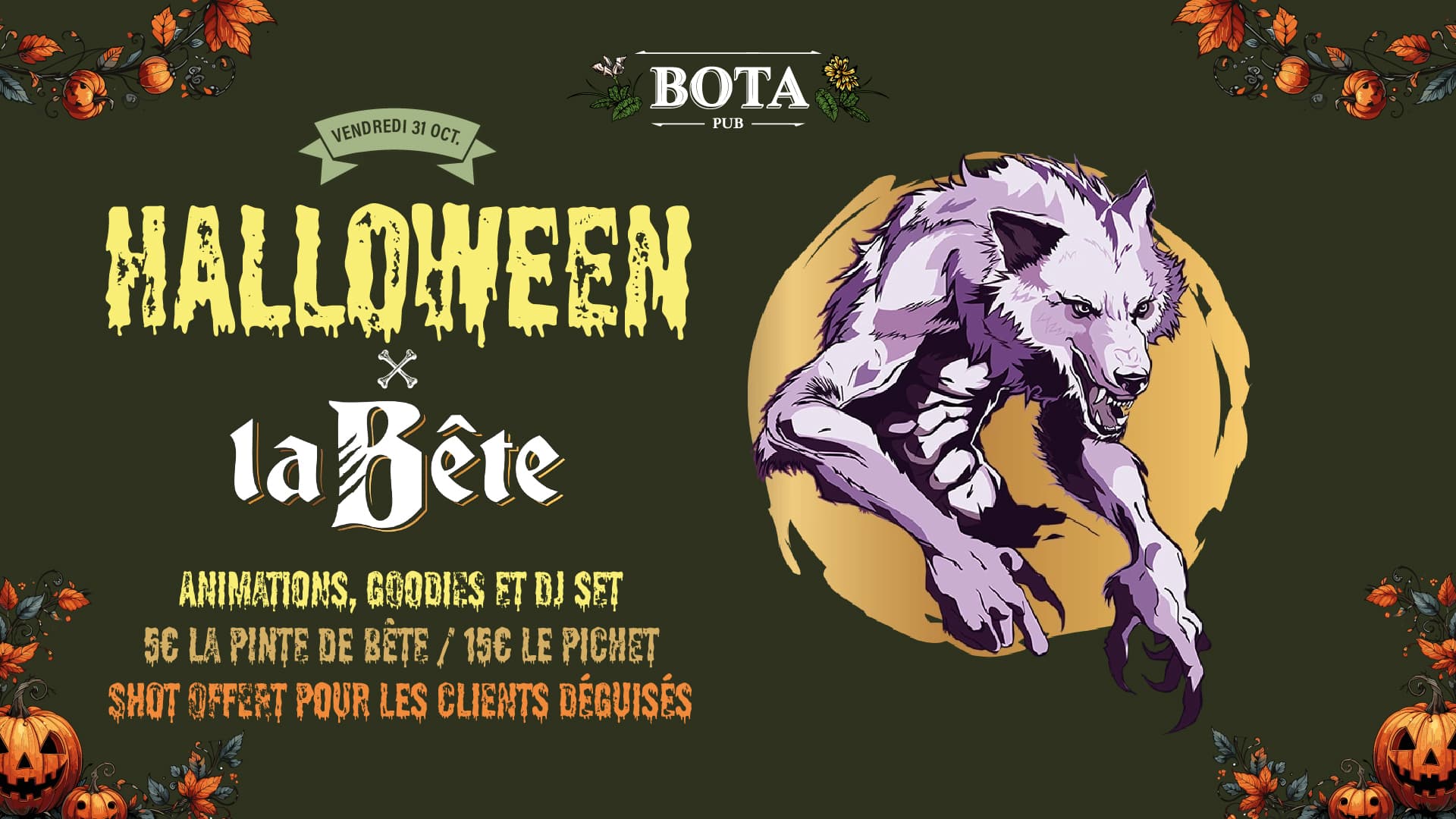 Halloween au bota pub